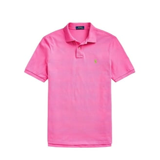 Polo Sport Ralph Lauren Mens Long Sleeve Rugby Shirt (XLarge, Pink