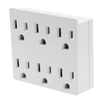 thumbnail image 2 of Adaptador A Tierra Leviton 6 Contactos Blanco 15A 125V, 2 of 3