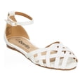 thumbnail image 4 of Sandalias Mujer Berlin Blanco Dama Cruzadas Ligeras Bajas blanco 25 MX, 4 of 10