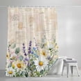 thumbnail image 4 of Spring Daisy Shower Curtain Set, Waterproof Shower Curtains for Bathroom, Elegant Pastoral Flowers Watercolor Washable Fabric Cloth Bath Curtain for Bathtub Decoration with Hooks 48x72 Inches, 4 of 9