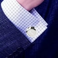 thumbnail image 2 of Mens Classic Stainless Steel Initial Cufflinks 26 Alphabet Initial Letter Cufflinks Business Wedding Shirts A-Z, 2 of 6