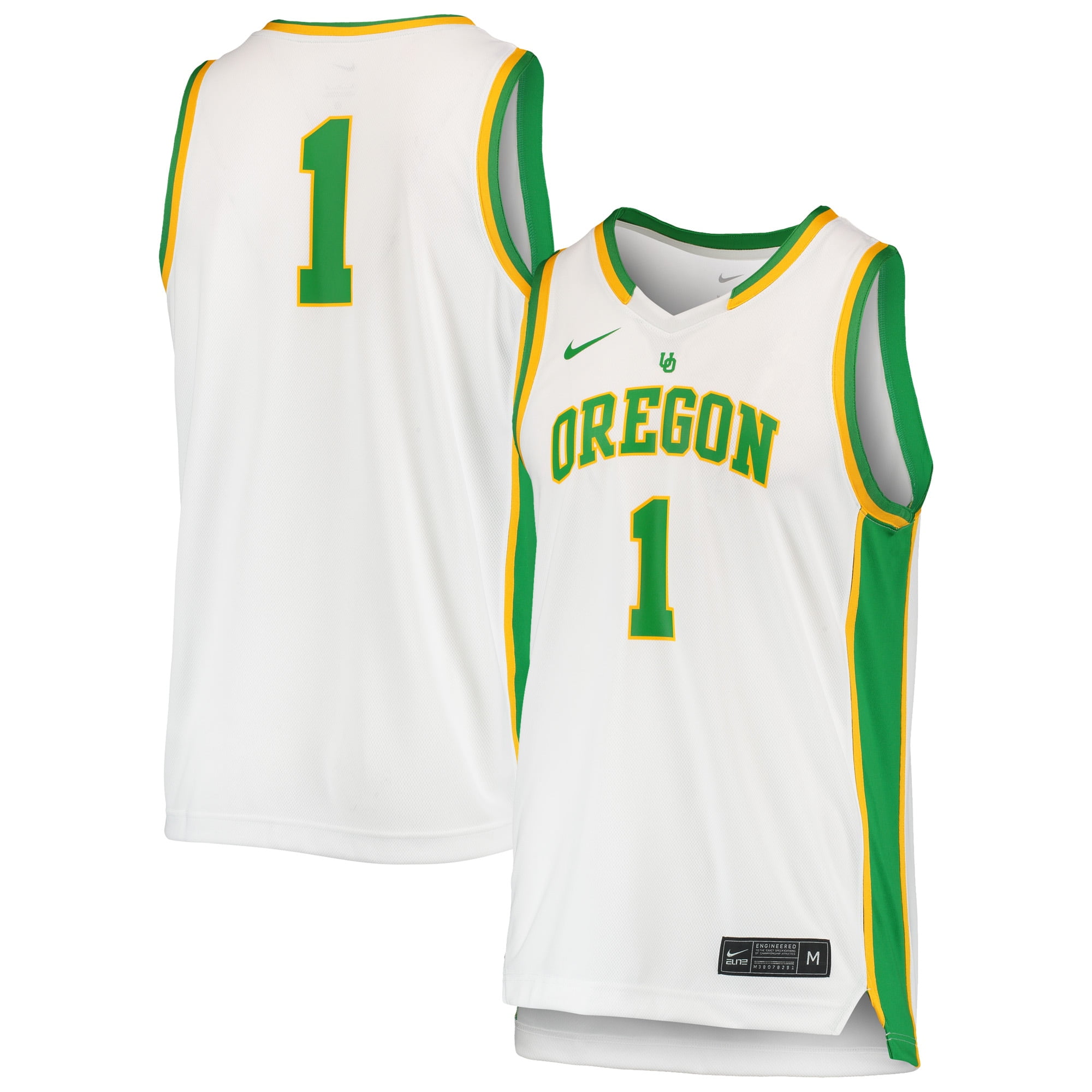 Men's Nike #21 Green Oregon Ducks Limited Basketball Jersey