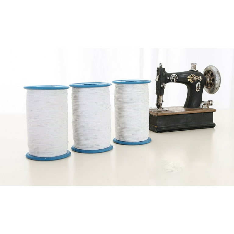 2pcs 10000 Yards 150D Premium Sewing Threads Costume Sewing Threads Clothes  Pants Threads (1pcs White, 1pcs Black) 