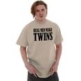 thumbnail image 5 of Funny New Father Real Men Make Twins Men's Graphic T Shirt Tees Brisco Brands X, 5 of 6