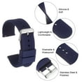 thumbnail image 6 of Uxcell Silicone Watch Band 24mm Rubber Watch Strap with Electroplated Stainless Steel Buckle for Men Women, Dark Blue, 6 of 6