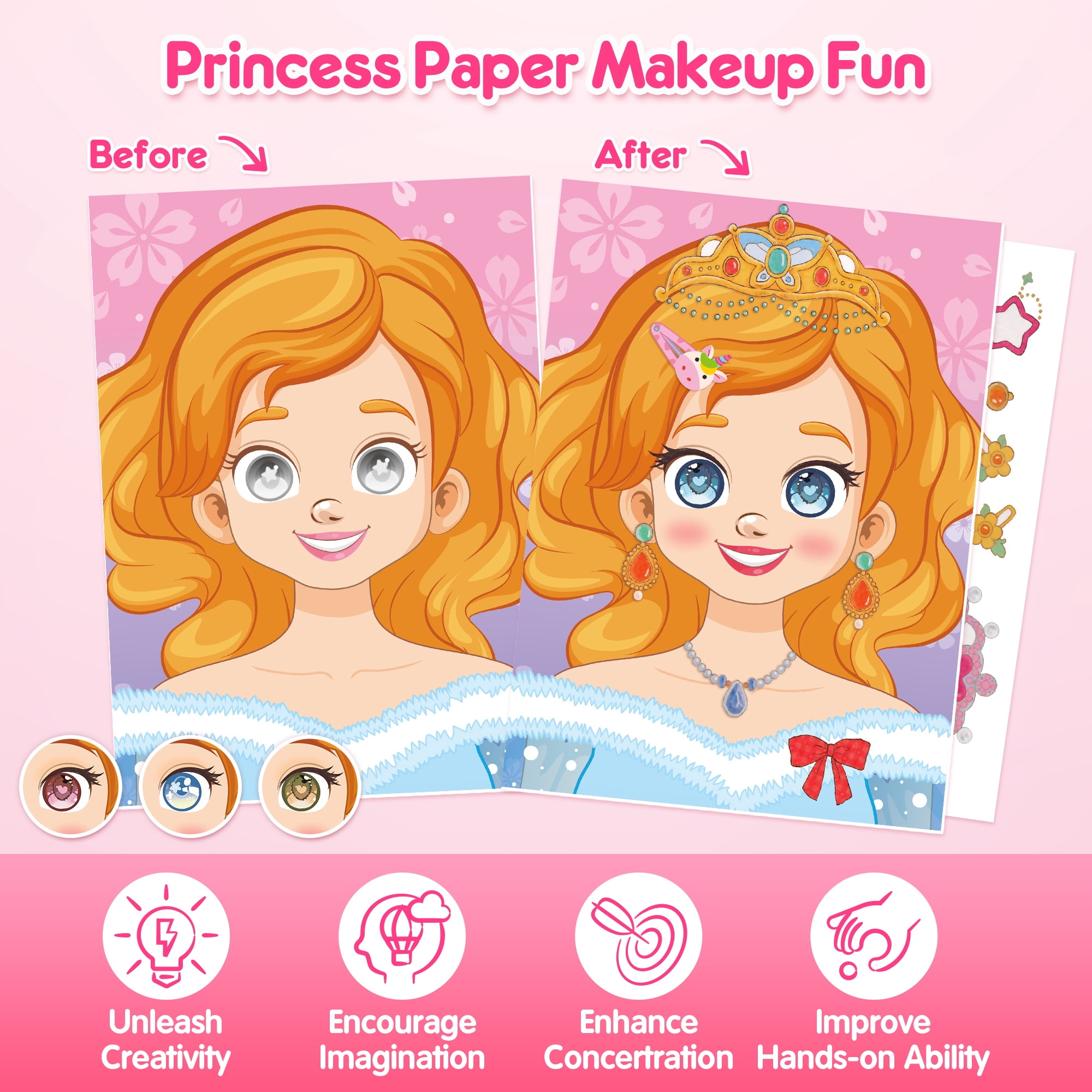 Ballery Bastelset Für Mädchen 4-8 Jahre – Mit Make-up, Stickern & Diamantmalerei