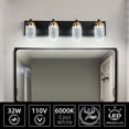 thumbnail image 6 of TOBILI Vanity Lights With 4 LED Bulbs For Bathroom Lighting Black, 6 of 9