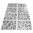 thumbnail image 2 of Juego de sábanas termorretráctiles, patrón de frutas y verduras, hermosa aplicación amplia, patrón de frutas de papel artístico, 8 Uds., 2 of 12