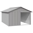 thumbnail image 1 of Caseta exterior Dog House VidaXL de acero galvanizado gris, 1 of 7