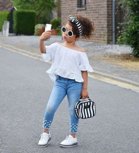 Baby girl denim top hotsell
