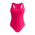 thumbnail image 4 of Womens Swimsuits Athletic Racerback Bathing Suit Color Block Summer Women's Swimwear Hot Pink, 4 of 4