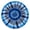 Blue White Tie, variant on Blue Tie Dye Mandala Pattern Round Fitted Tablecloth with Elastic Edge,Dining Table Cover Waterproof,Outdoor Round Tablecloth for Camping,Dining,Indoor and Outdoor
