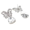 thumbnail image 2 of Crystal Post Butterfly Earrings, 2 of 2
