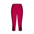 thumbnail image 5 of QATAINLAV Capri Leggings for Women 2025 High Waisted Cutout Yoga Capris Milk Silk Soft Cropped Pants Lounge Tight Legging Pant Pink M Lightning Sales, 5 of 10