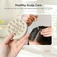 thumbnail image 4 of Sndyi Silicone Scalp Massager Shampoo Brush, Hair Scrubber with Soft Silicone Bristles, Scalp Scrubber/Exfoliator for Dandruff Removal, Wet Dry Scalp Brush for Hair Growth & Scalp Care, Oatmeal, 4 of 7