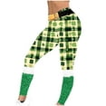 thumbnail image 6 of lcziwo St Patrick's Day Leggings for Women Trendy Shamrock Print High Waist Yoga Pants Slim Fit Stretchy Workout Tights Holiday Bottom Trousers Green XL, Sales of The Day Lightning, 6 of 8