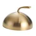 thumbnail image 1 of Tapa protectora antipolvo de acero inoxidable para alimentos, ideal para cocinas, interiores y exteriores de restaurantes. Oro 24 cm, 1 of 8