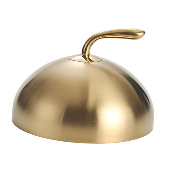 Tapa protectora de acero inoxidable para alimentos, exhibición conveniente para cumpleaños, cocina, picnic Oro 14 cm