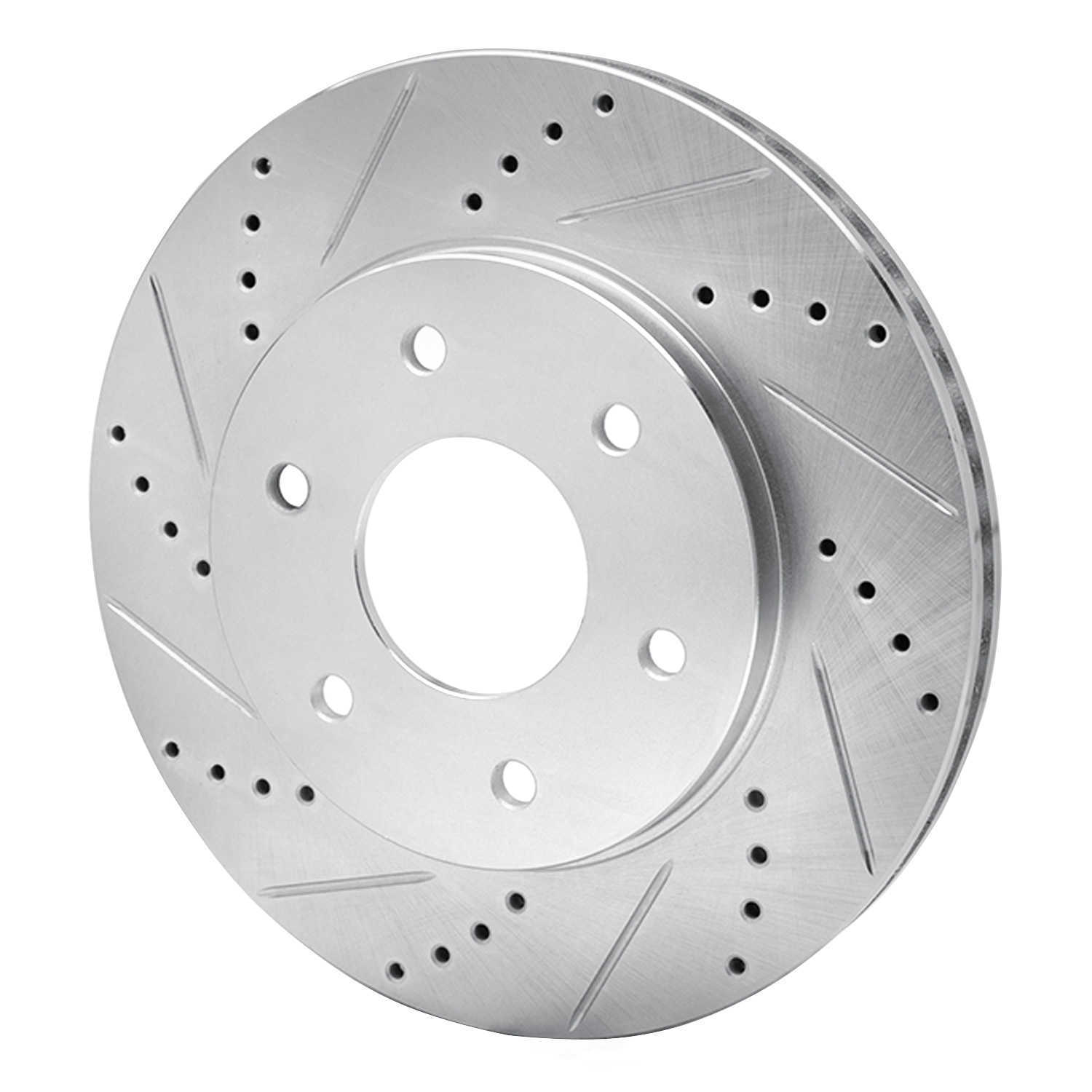 Dynamic Friction Company 631-67091L DFC Brake Rotor - Drilled And Slotted - Silver