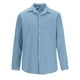 thumbnail image 3 of Blusa y camisa de manga larga con cuello vuelto para hombre, estilo casual, de color liso, con botones y bolsillos, de poliéster y algodón., 3 of 5