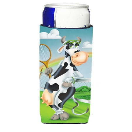 

Carolines Treasures APH0533MUK Cow playing Tennis Michelob Ultra beverage Insulator for slim cans Slim Can multicolor