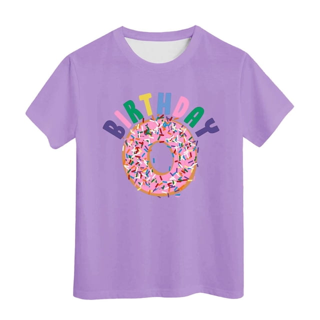 T-Shirt de Noël pour Fille, Manches Courtes, Col Rond, Coupe Décontractée, Basique