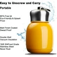 thumbnail image 3 of 280ML/9.5Oz Small Mini Vacuum Insulated Water Bottle Portable Leakproof Travel Mug Stainless Steel Cold and Hot Thermal Flask for Kids Children Women School Office Lunch Coffee Milk Tea (Orange), 3 of 11