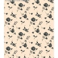 thumbnail image 3 of Challis Rayon Printed Aisha, Woven Fabric, Rayon, Dress Fabric (CREAM/GOLD/BLACK, ByYard), 3 of 5