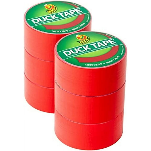 Duck Brand Duck Color Duct Tape - Red - 6 Rolls