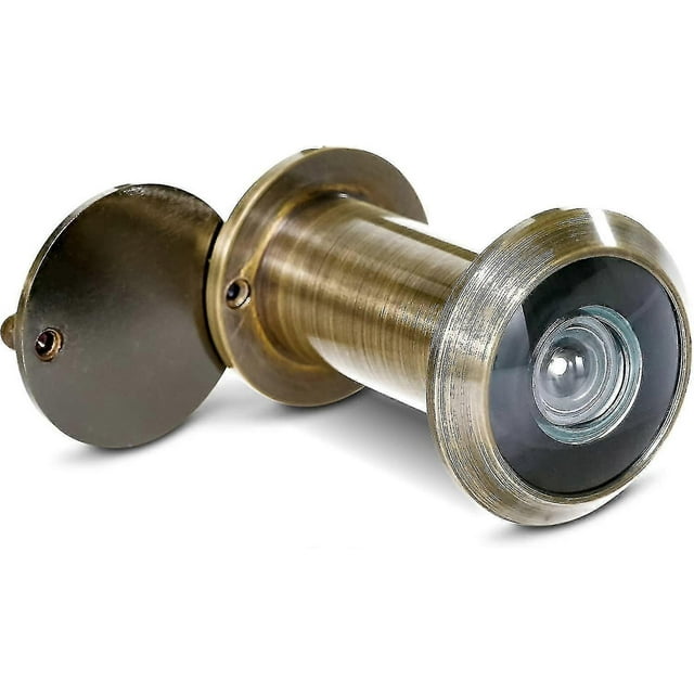 Door Viewer In Antique Style - Peephole For Installation In 35-55mm Doors - 200 Wide Angle Spy Hole With Cover - Front Door Eye Hole Banmo