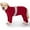Dark red, variant on HQREA Polar Fleece Dog Coats Winter Warm Four-Legged Long Sleeves Large Medium Dogs Bodysuit Clothes