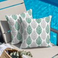 thumbnail image 4 of Grey and Throw Pillow Cover Green Olive Leaf Texture Watercolor Cotton Linen Cushion Cover Throw Pillow Case with Invisible Zipper for Couch Sofa Bed Chair Car 16x16 Inch, 4 of 14