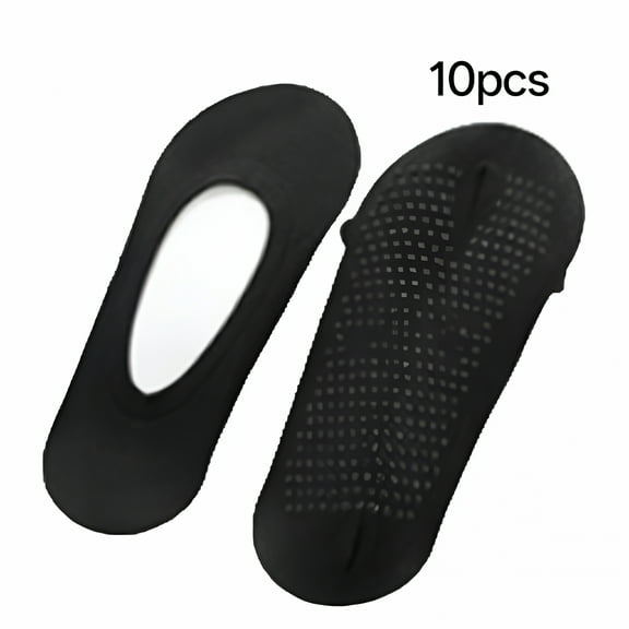 TELOLY 10 Pairs Women Antiskid Invisible Liner Socks Ultra-Thin Breathable No Show Ped Low Cut Antiskid Bottom Socks