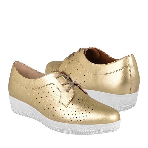 Mocasines Vicenza para mujer piel oro 8805