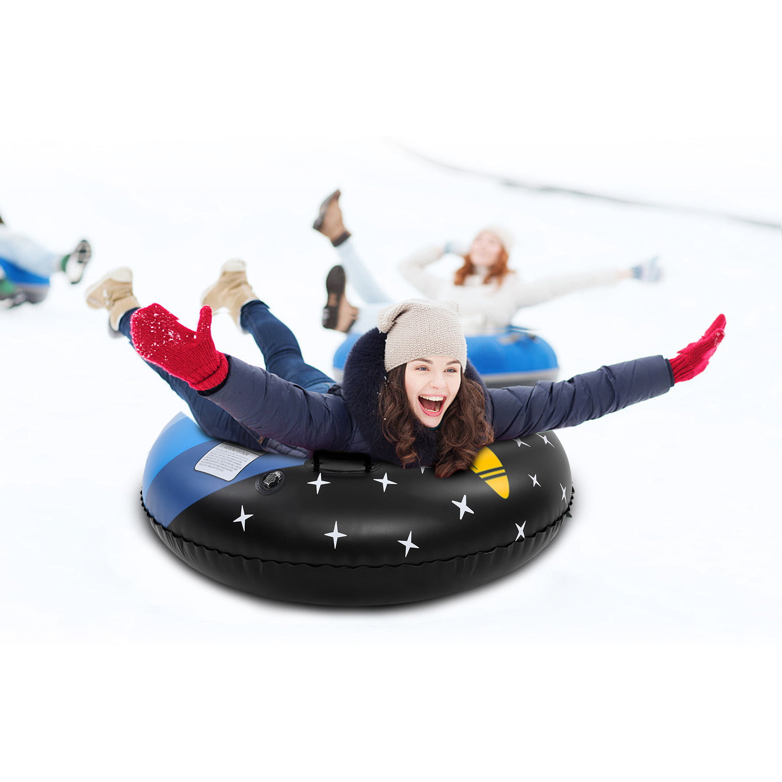 Details about   120cm Diameter Portable Inflatable Tube Sled Sledding Tube Ring Ski 
