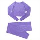 thumbnail image 2 of 2 piezas/1 juego de conjuntos de entrenamiento sin costuras para mujer, conjunto atlético de mallas + Top de manga larga, ropa deportiva para correr y Yoga MFZFUKR 222781-7, 2 of 8