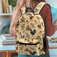 thumbnail image 5 of Psesaysky Watercolor Farm Chicken Child School Book Bags Yorkies Pattern Backpacks for Travel, 5 of 7