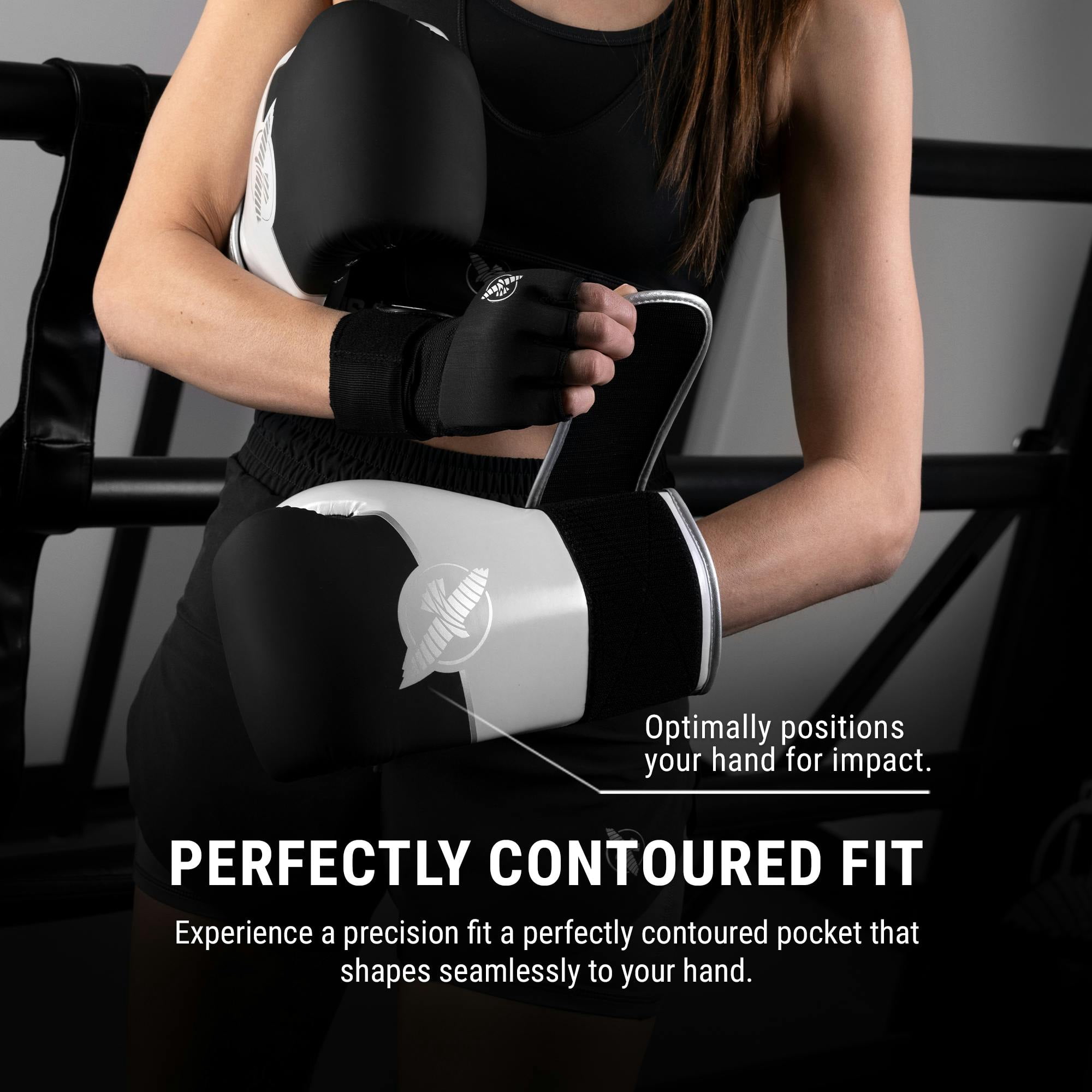 Hayabusa Sport Boxing Gloves for Men and Women - White/Silver, 12oz