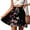 01 Black1, variant on Weiqiqre Womens Skirts Summer Boho Floral Print Mini Skirt High Waist Drawstring Tiered Skirts