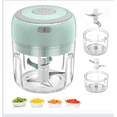 thumbnail image 4 of Food Shredder,Countertop Shredder,250ml Small Mixer with Strong Motor and Head, for Handling Vegetables Meat and More,for Kitchen Prep and Blending,Compact and Efficient(Green), 4 of 4