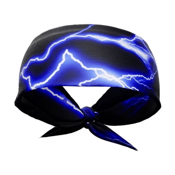 Blue Lightning Tie Headband