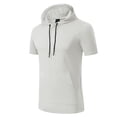 thumbnail image 1 of Camiseta ligera con capucha para running y fitness para hombre - Manga corta, secado rápido, deportiva/ocio, tallas S-XXXL, 1 of 8