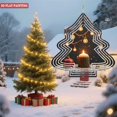 thumbnail image 4 of Metal Hanging Christmas Tree Wind Spinner - Decorative Garden Ornament with Glittery Design Lights & Ornaments for Festive Yard Decor, 4 of 7