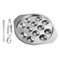 thumbnail image 4 of DOLITY Poêle à Conque Assiette en Acier Inoxydable Robuste Facile à Nettoyer Clip à Conque Plat Alimentaire, 4 of 9