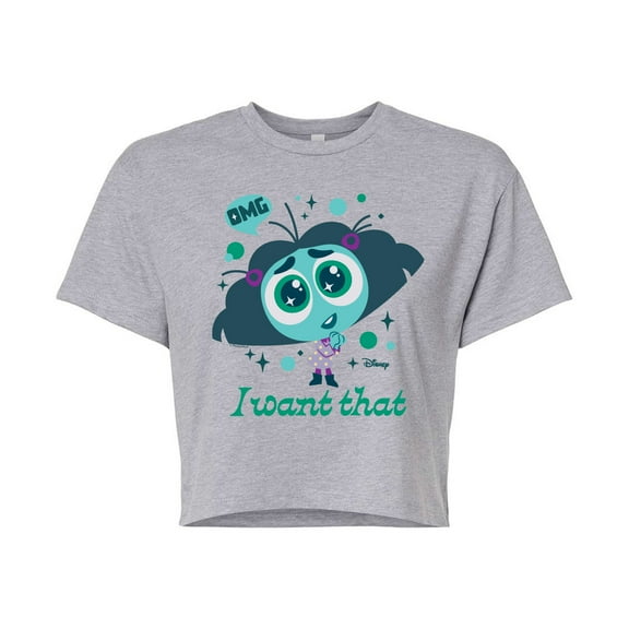 Disney - Inside Out 2 - Envy I Want That - Junior's Cropped Tee