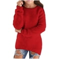 thumbnail image 1 of DXOUPM Chandails pour Filles Vêtements de Mode d'Automne Légers Décontractés Col Rond Manches Longues Hauts, 1 of 3