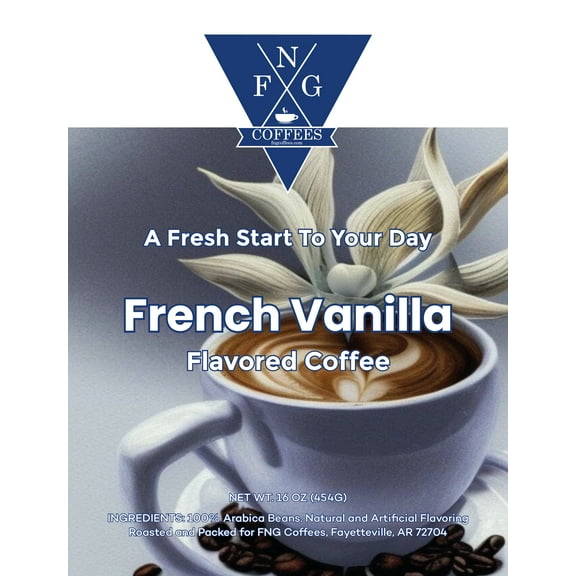 FNG Coffees- French Vanilla Flavored DECAF Coffee- Ground