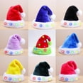 thumbnail image 5 of LED Light Up Christmas Hat Long Plush Santa Hats with Flashing Lights for Kids Adults New Year Festive Holiday Party Supplies, 5 of 9