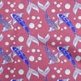 thumbnail image 1 of oneOone Cotton Jersey Pink Fabric Asian Japanese Koi Fish Craft Projects Decor Fabric Printed By The Yard 58 Inch Wide, 1 of 4