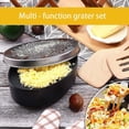 thumbnail image 4 of a61 Rallador De Queso Con Recipiente De Almacenamiento De Alimentos Y Picadora De Verduras Con Tapa,Perfecto Para Quesos Parmesano Duros O Cheddar Blandos, Verduras, Chocolate, 4 of 5